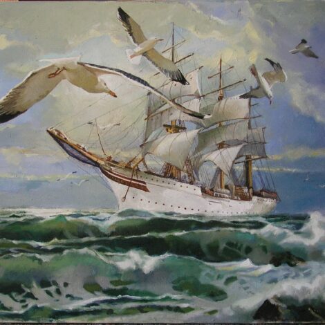 Оригинална картина "Белият кораб"