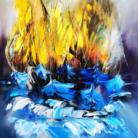 Original painting "In a fire dance"