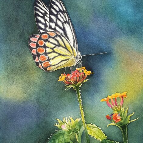 Оригинална картина "Щастието е като пеперуда''