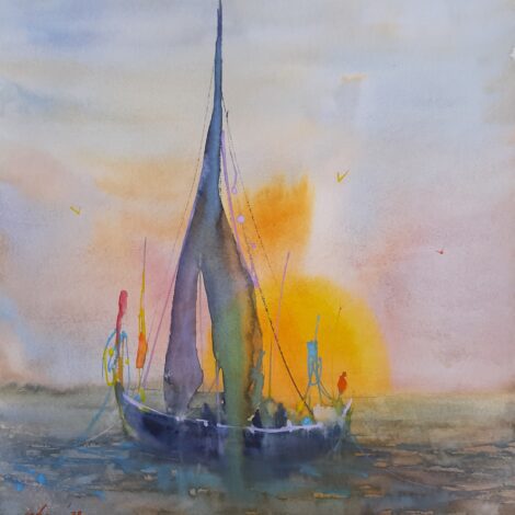 Оригинална картина “Лодка в морето"