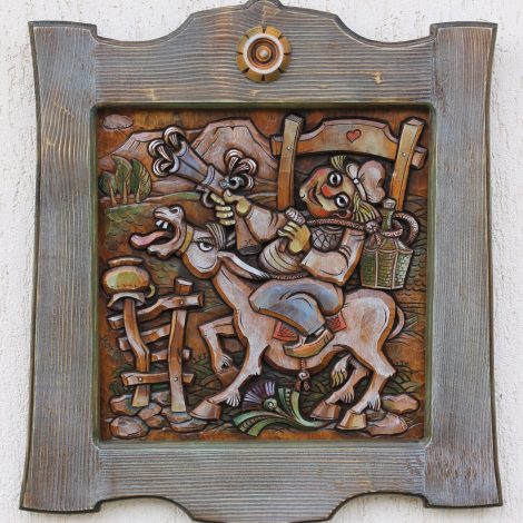 Author's wood carving "Mood"