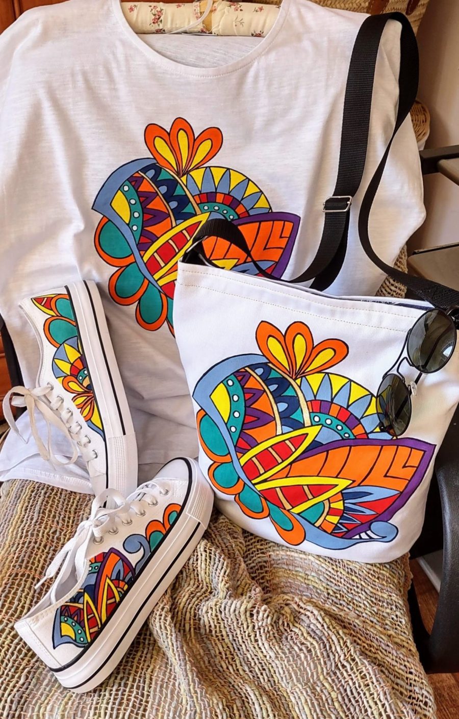 Hand Painted Set "Abstractions"