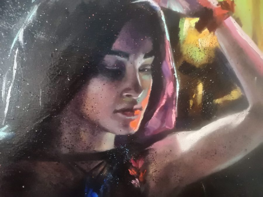 Original painting "Behind the scenes"