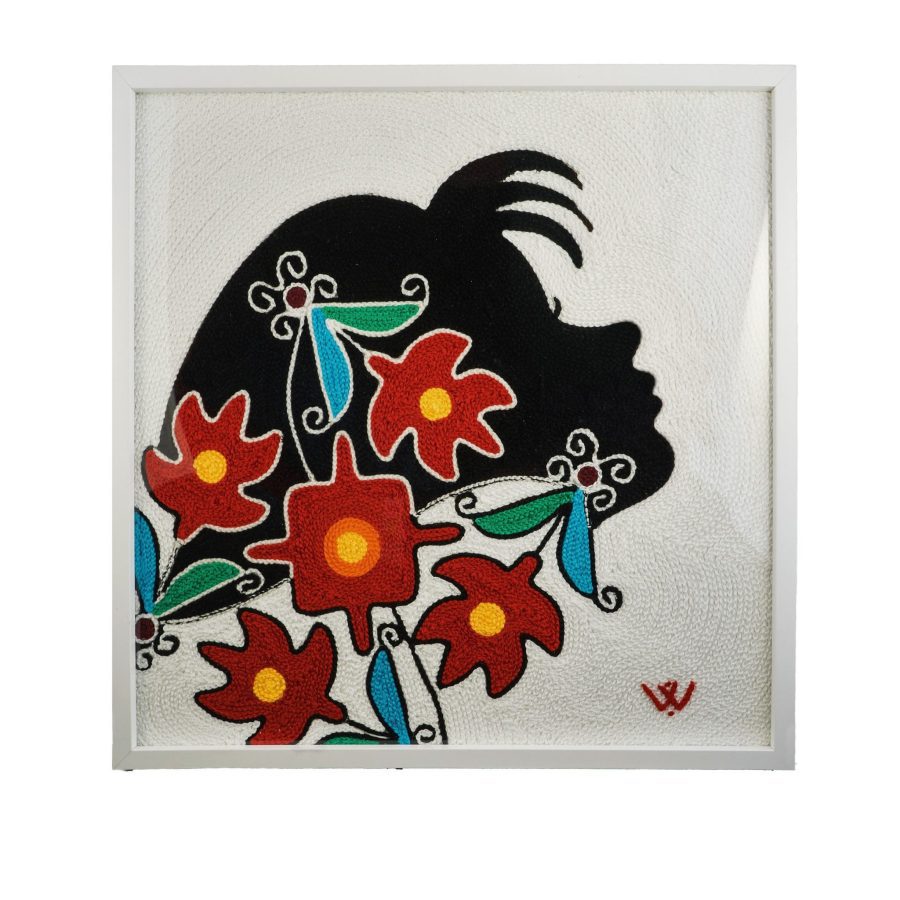 Textile painting "Red Soul"
