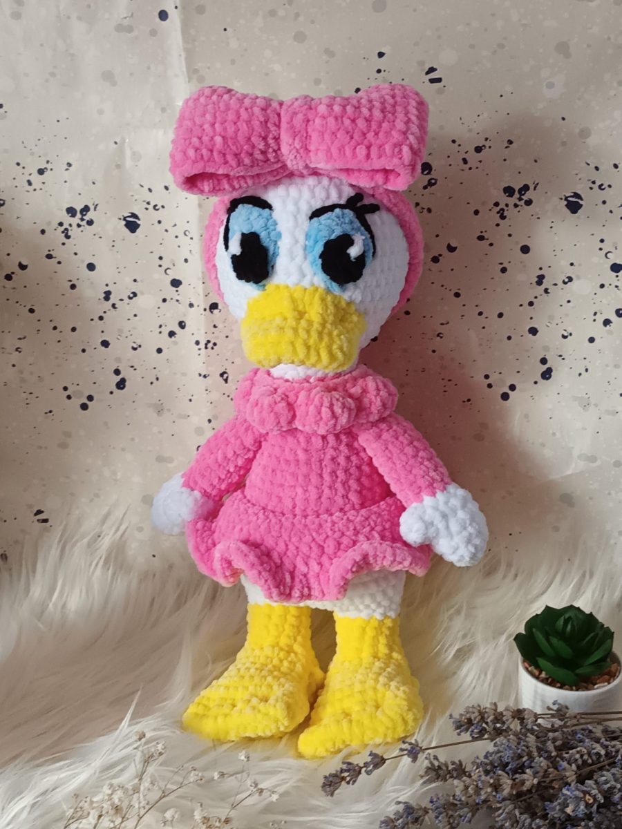 Hand Knitted Duck "Lady"