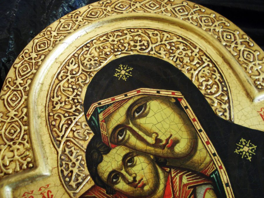 Автентична икона "Св. Богородица с младенеца" - Image 4