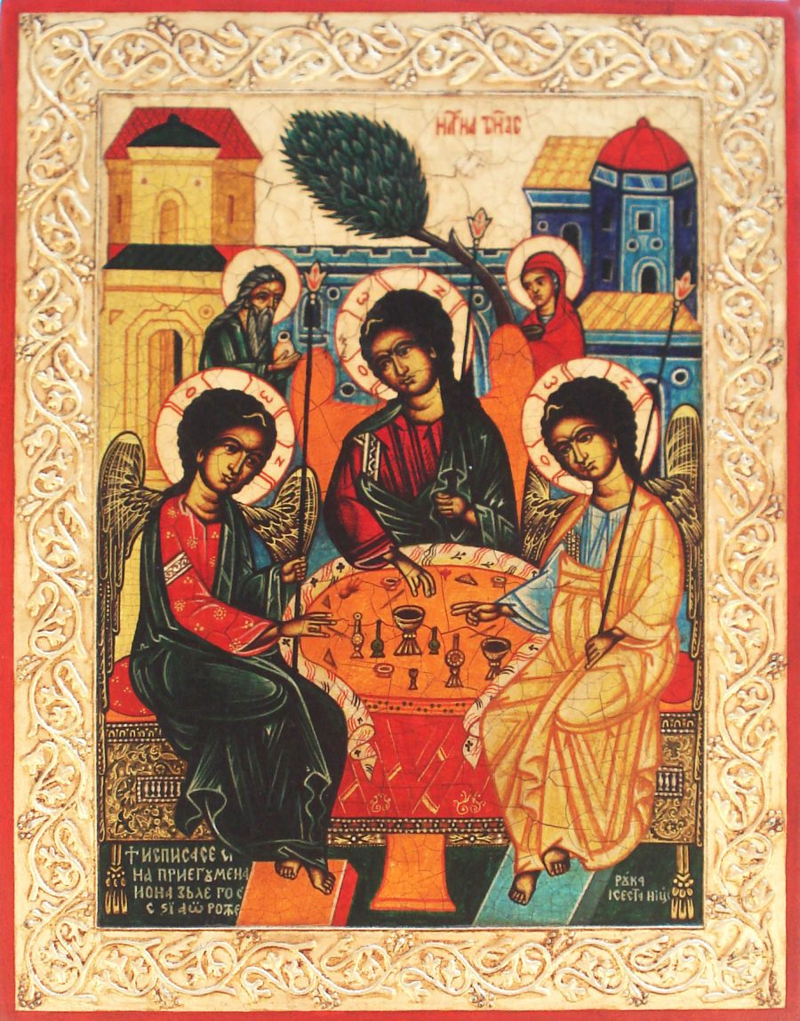 Authentic icon "Holy Trinity Old Testament"