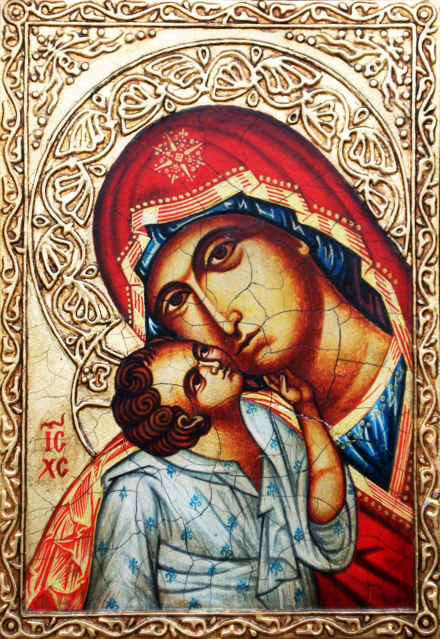 Authentic icon of The Holy Mother of God "Tenderness" (Eleusa)