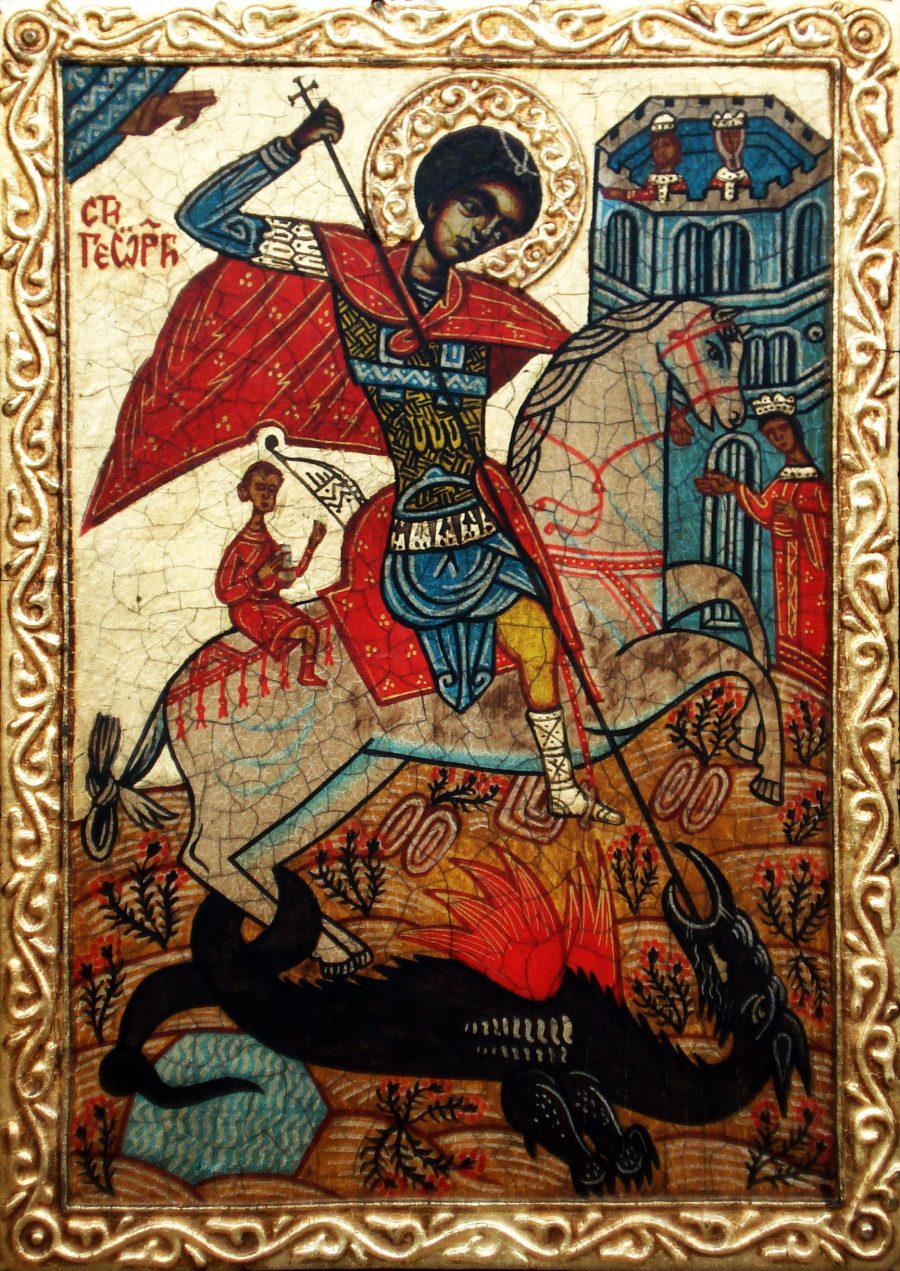 Authentic icon "St. George the Victorious" - II