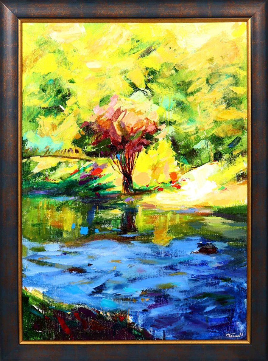 Original painting "A walk by the river"