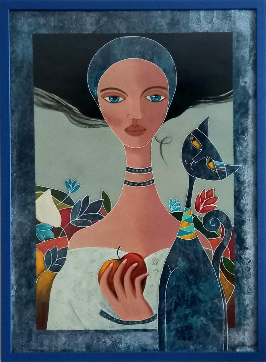 Original painting "Red apple"
