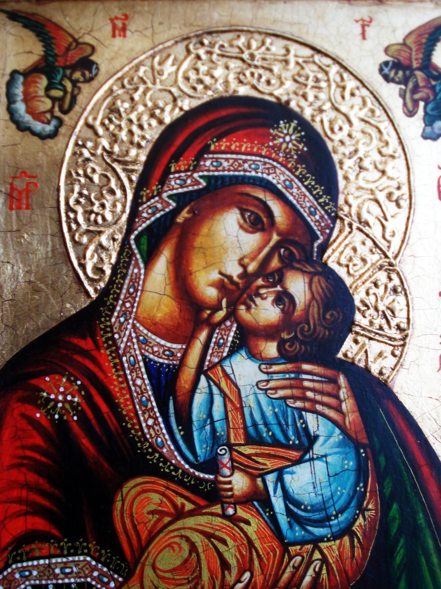 Автентична икона "Св. Богородица Човеколюбива" - Image 3