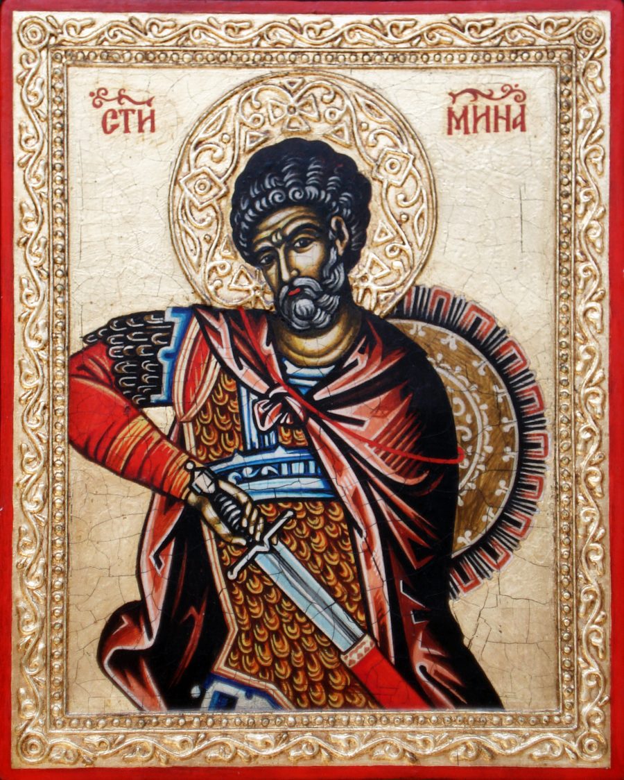 Автентична икона “Св. Мина"