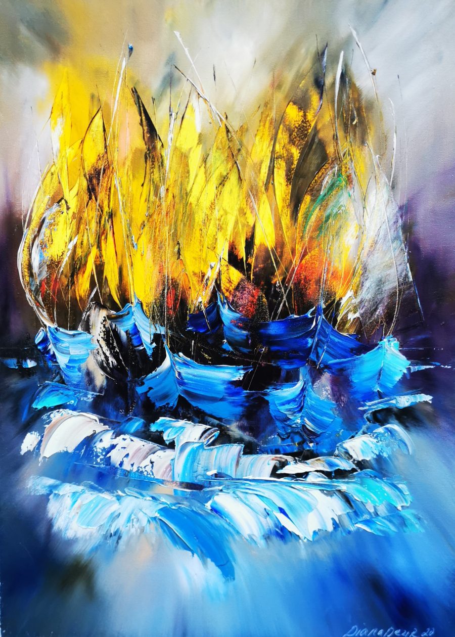 Original painting "In a fire dance"