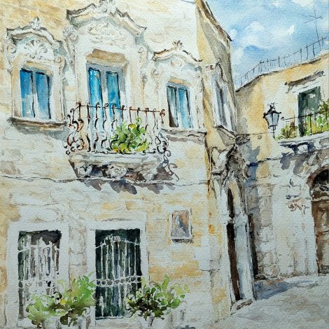 Original painting "Landscape from Lecce"