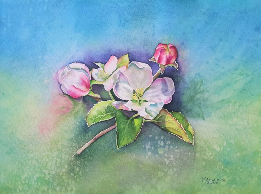 Original painting "Apple blossom"