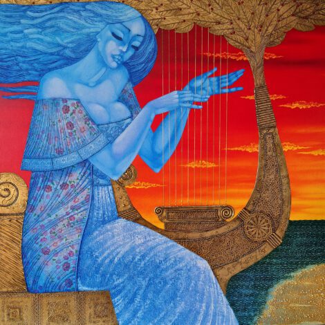 Original painting "Heavenly Harp"