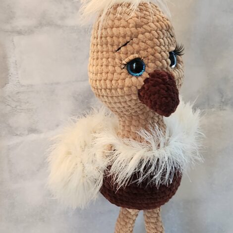 Hand Knitted Ostrich