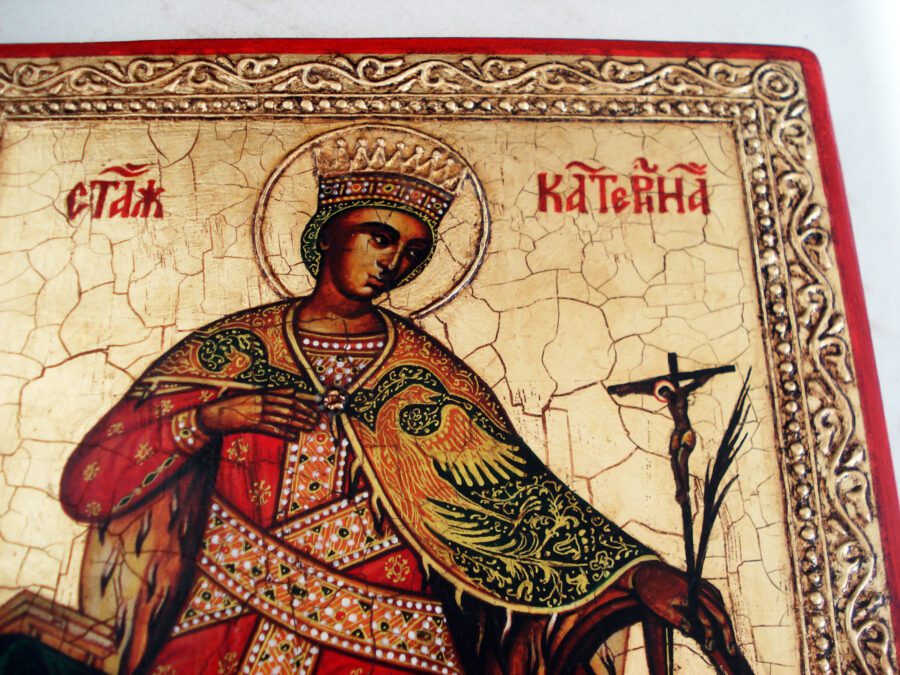 Автентична икона “Св. Великомъченица Екатерина" - Image 2