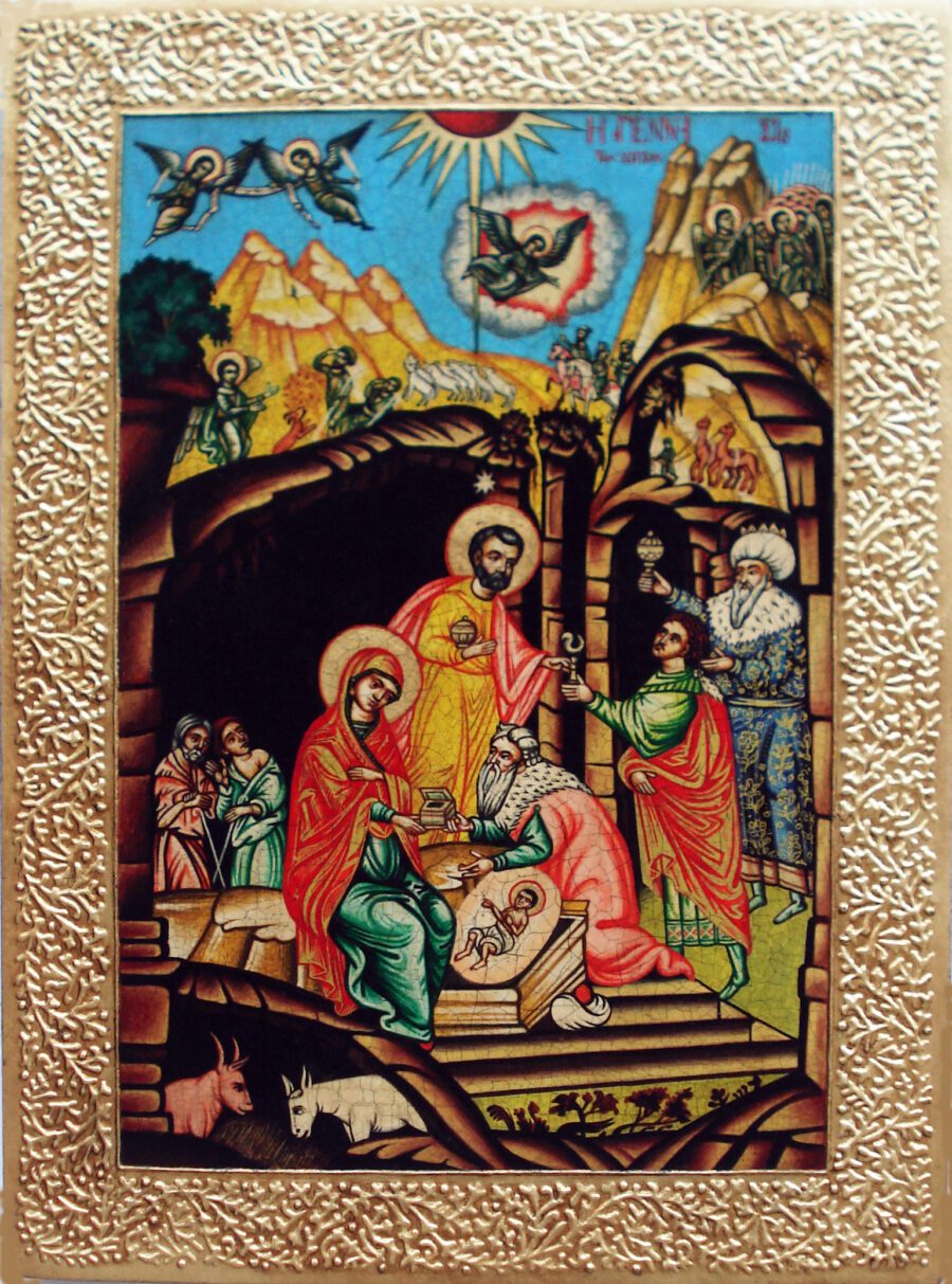 Authentic icon "Nativity"