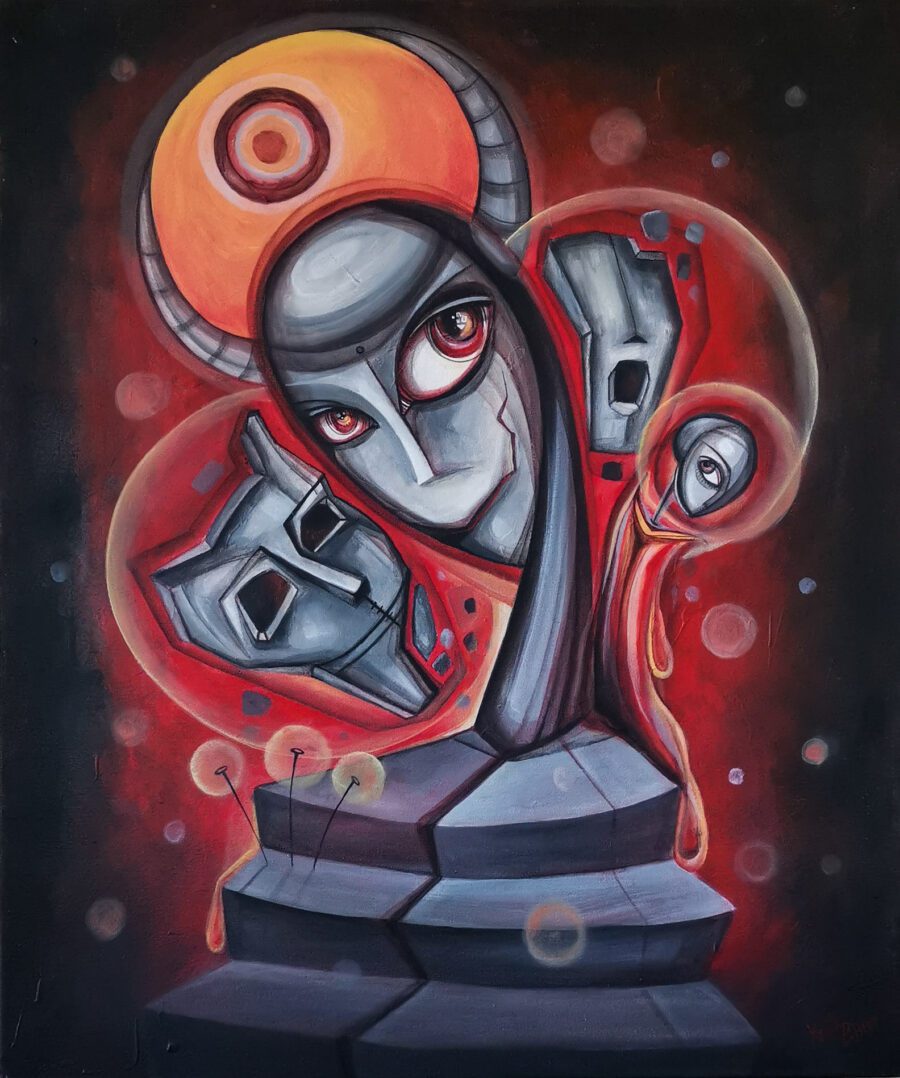 Original painting "The Many-Faced Self"