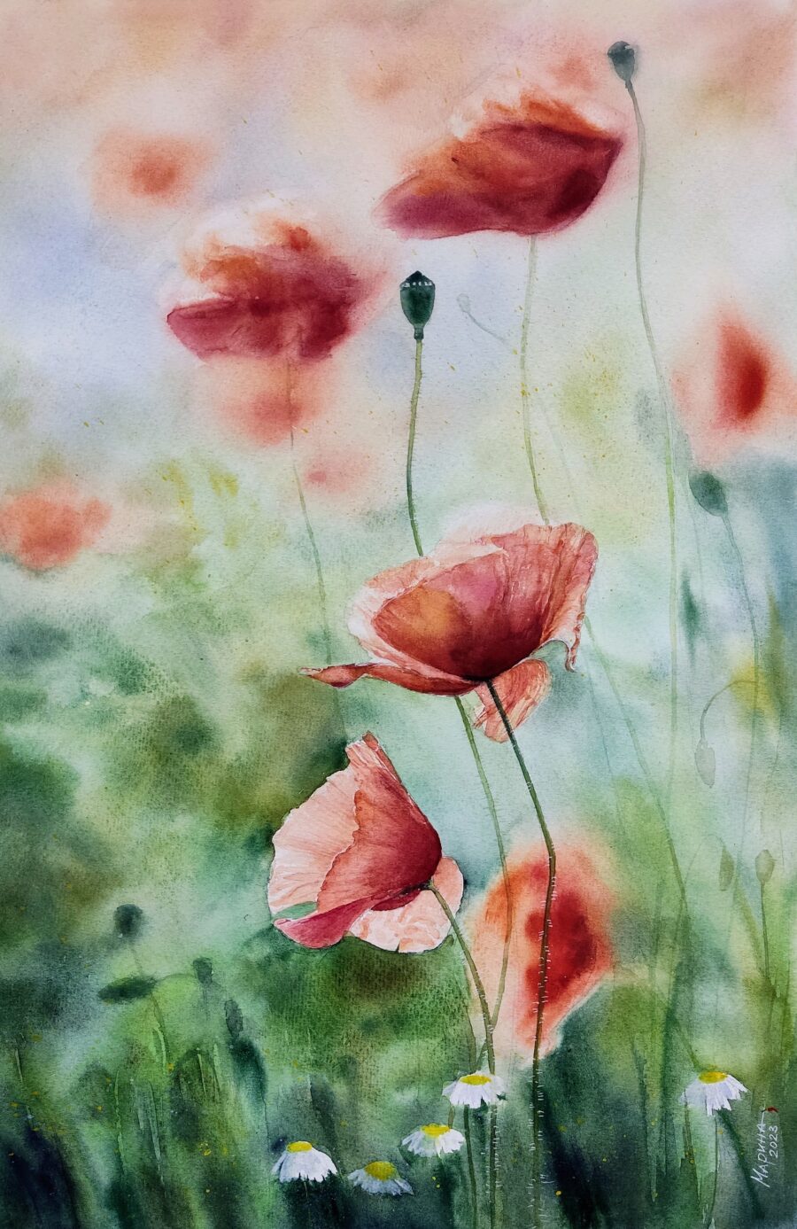 Original painting "Poppies"
