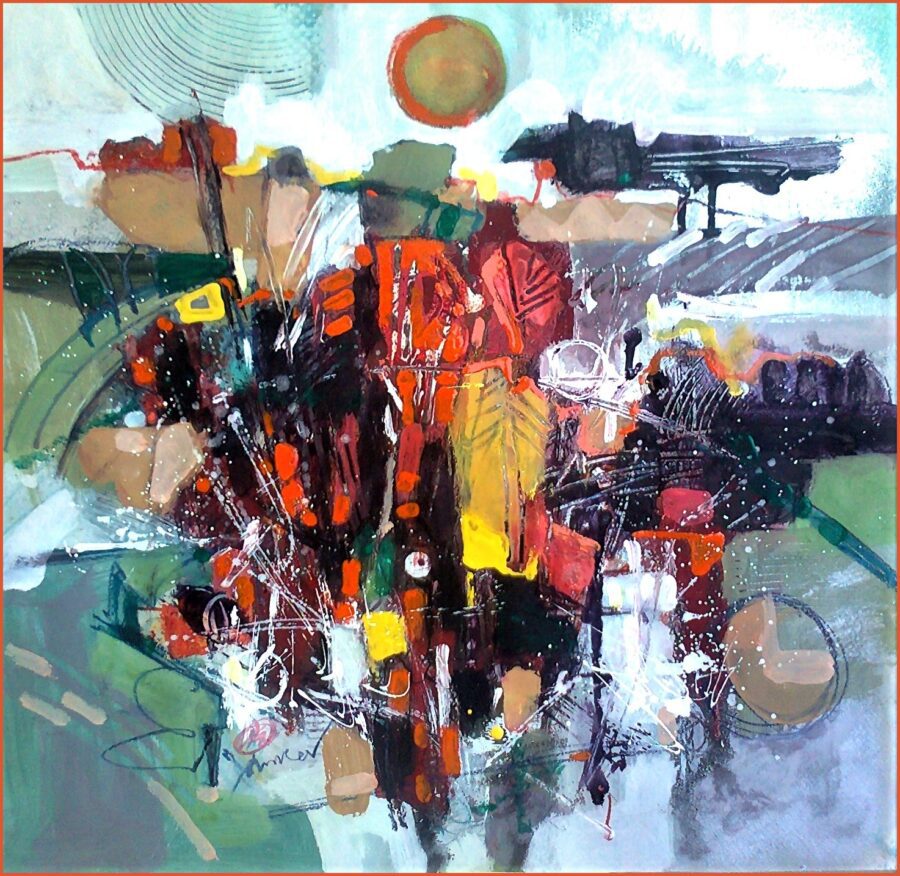 Original painting "Autumn Winter Oasis"