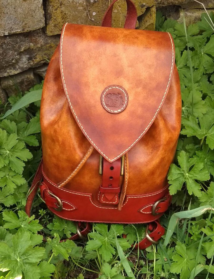 Handmade small women's backpack