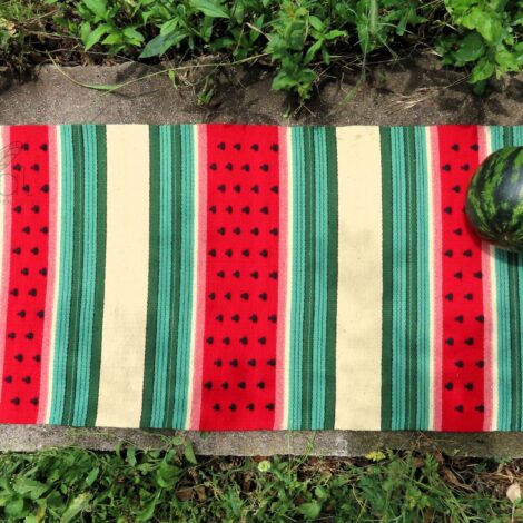 Handwoven rug "Watermelon"