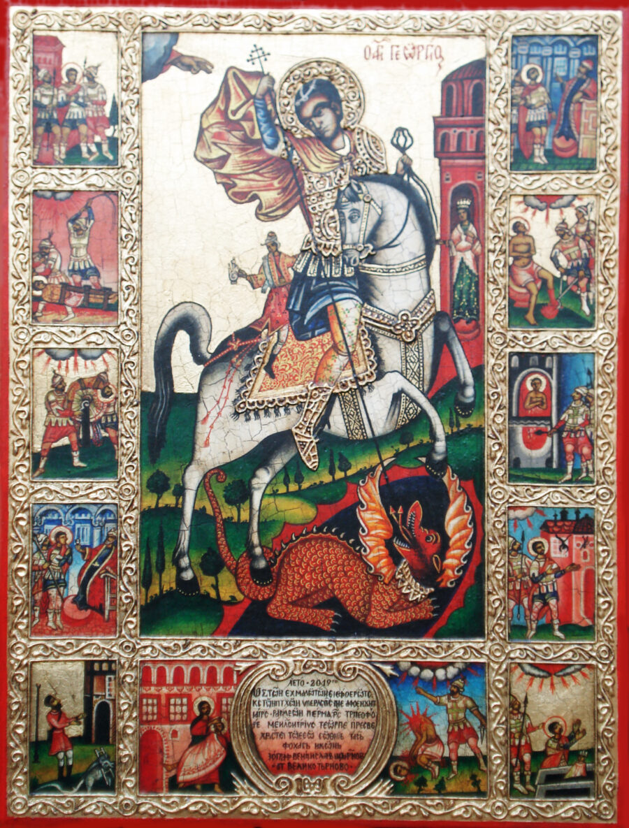 Автентична икона "Св. Георги с житийни сцени" - Image 2