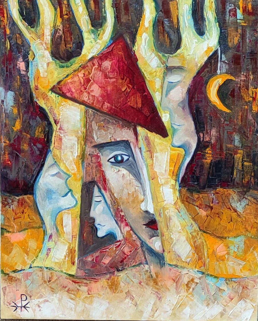 Original painting "A Braid of Worlds"